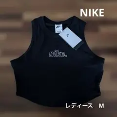 NIKE ナイキ　タンクトップ　クロップド　ブラック　ジム　ピラティス　ダンスM