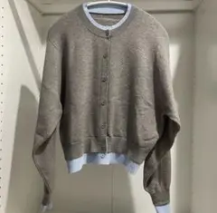 【新品未使用】GRL レイヤードカーディガン風配色ニット