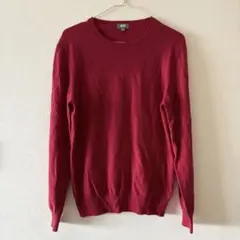 UNIQLO カシミヤ100% クルーネックニット メンズM 男女兼用 ピンク赤