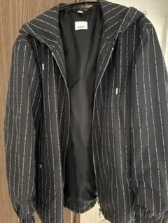 BURBERRY フード付きジャケット S ブラックストライプ