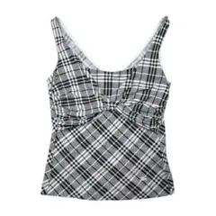 BURBERRY BLUE LABEL タンクトップ チェック　黒　白　38のサムネイル
