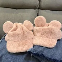 ミニー　キャップ　ボア　ファー　もこもこ　リゾート　セット