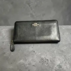 COACH ラウンドファスナー長財布 ブラック  男女兼用 コーチ
