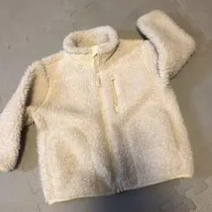 オフホワイト　ジップアップジャケット