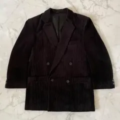 00' vintage ダブルジャケット コーデュロイ 黒 アーカイブ y2k