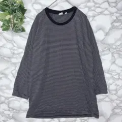 UNIQLO ストライプ 長袖カットソー L ゆったり