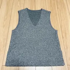 グレー Vネック あったかベスト M ベスト