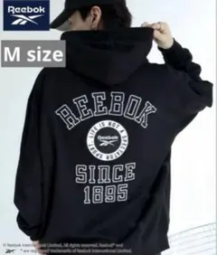 【新品未開封】Reebok 裏起毛 グラフィック バックプリントパーカー M