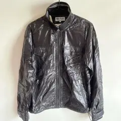 BEAMS シワ加工ナイロンジャケット ブラック S