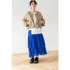 osmosis オズモーシス プリーツ切替ティアードスカート 美品 限定のサムネイル
