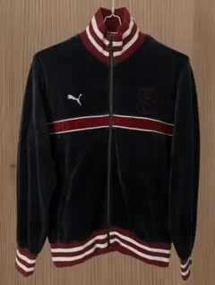PUMA プーマ ベロア トラックジャケット ジャージ ネイビー Lサイズ