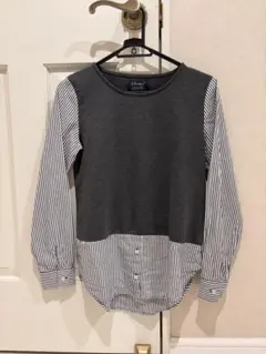 soeur7 × MICA&DEAL 異素材ドッキングプルオーバー ストライプのサムネイル