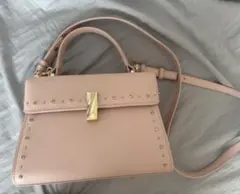 Rouge vif ショルダーバッグ ピンク スタッズ レザーバック - メルカリ