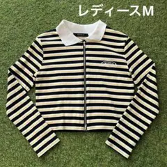 さらにお値下げしました‼️レディース　ボーダートップス　ダブルジップ