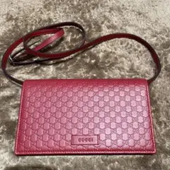GUCCI オーガナイザーダブルジップ 長財布 レッド - メルカリ