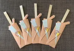 I29 祝い箸袋(天削箸・爪楊枝付)5膳セット　祝箸　お正月　おもてなし