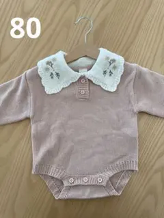 ピンク　襟付きロンパースのサムネイル