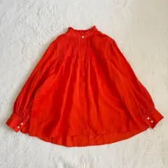 ボールジィ フリルカラー ブラウス 綿絹 タック ギャザー トゥモローランド