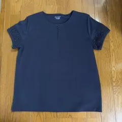 新品⭐️DoCLASSE 半袖カットソー ネイビー レース　Lのサムネイル