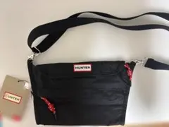 HUNTER ブラックショルダーバッグ