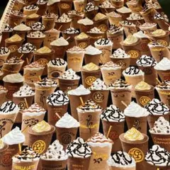 コーヒー　プリント生地