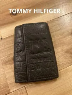 old TOMMY HILFIGER ブラックレザーキーケース