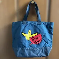 美品Mark Gonzales ネイビー トートバッグ　大型