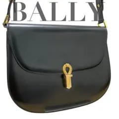 極美品 BALLY ショルダーバッグ 2way フラップ式 ゴールド 多機能