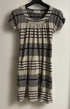 授乳服のmilktea のチュニックワンピース　後でリボン結びできる仕様