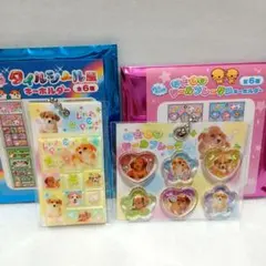 トレーディングおはじきシールフレーク風キーホルダー、タイルシール風キーホルダー