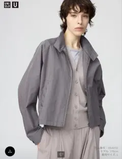 UNIQLO U ショートブルゾン パープルL - メルカリ