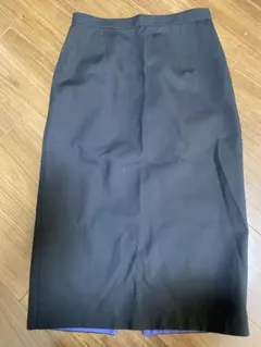 リバーシブル黒タイトスカート ジッパー付き