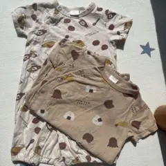 ロンパース 60 おにぎり　オムライス　双子　2枚セット