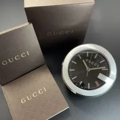 【美品 保管品】 グッチ テーブルクロック Gクロック シェリーライン 稼働品のサムネイル
