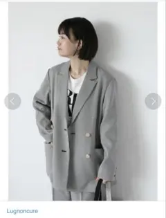 美品Lugnoncure チェック柄 テーラードジャケット カジュアルにも