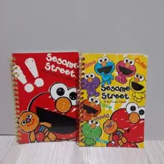 【セサミストリート☆WリングノートB6　2種類セット】可愛いエルモ
