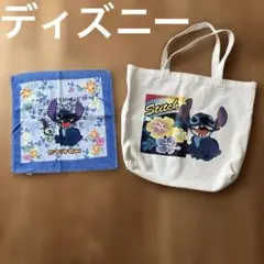 ディズニー　スティッチ　厚手　キャンバス地　トートバッグ　稀　セット　まとめ売り