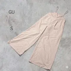 【ジーユー】サロペットワイドパンツ オールインワン 春夏 綺麗目 カジュアル S