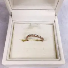 カナル 4°C ダイヤモンド K10 ピンクゴールド リング 指輪 送料込み