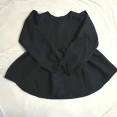 ブラックフレアシルエット長袖トップス 140