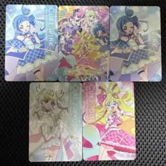 名探偵プリキュア　カードグミ　ズキューン　ウインク　アイドル　アイドル集合　5枚