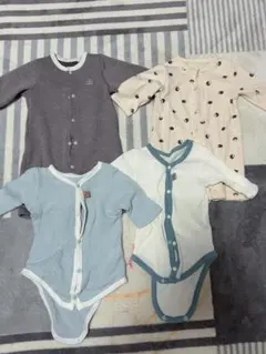 ベビー肌着、カバーオール 4点セット