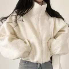 SETUP7/フェイクボアスタンドカラーブルゾン