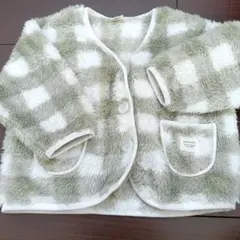 tete a tete グリーン系チェック フリース　アウター 95