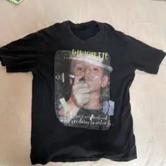 DISHONETTE フォトプリント Tシャツ ブラック