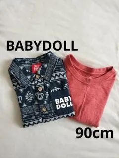 【BABYDOLL】✨夏にぴったり！おしゃれな半袖2枚セット✨男の子90cm