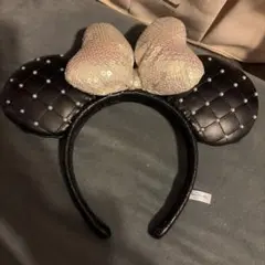 ディズニー カチューシャ 黒 シルバー