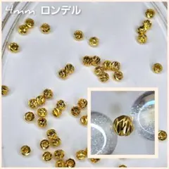 合金パーツ ロンデル 4mm ゴールド 10個 ハンドメイド スペーサー