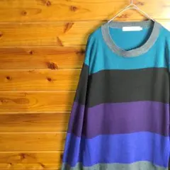 BEAMS LIGHTS　ビームスライツ　ニット　セーター　カラフル　S　古着