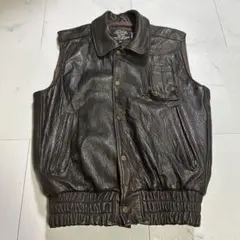 schott WESTOP G-1 レザーベスト ブラウン系 38